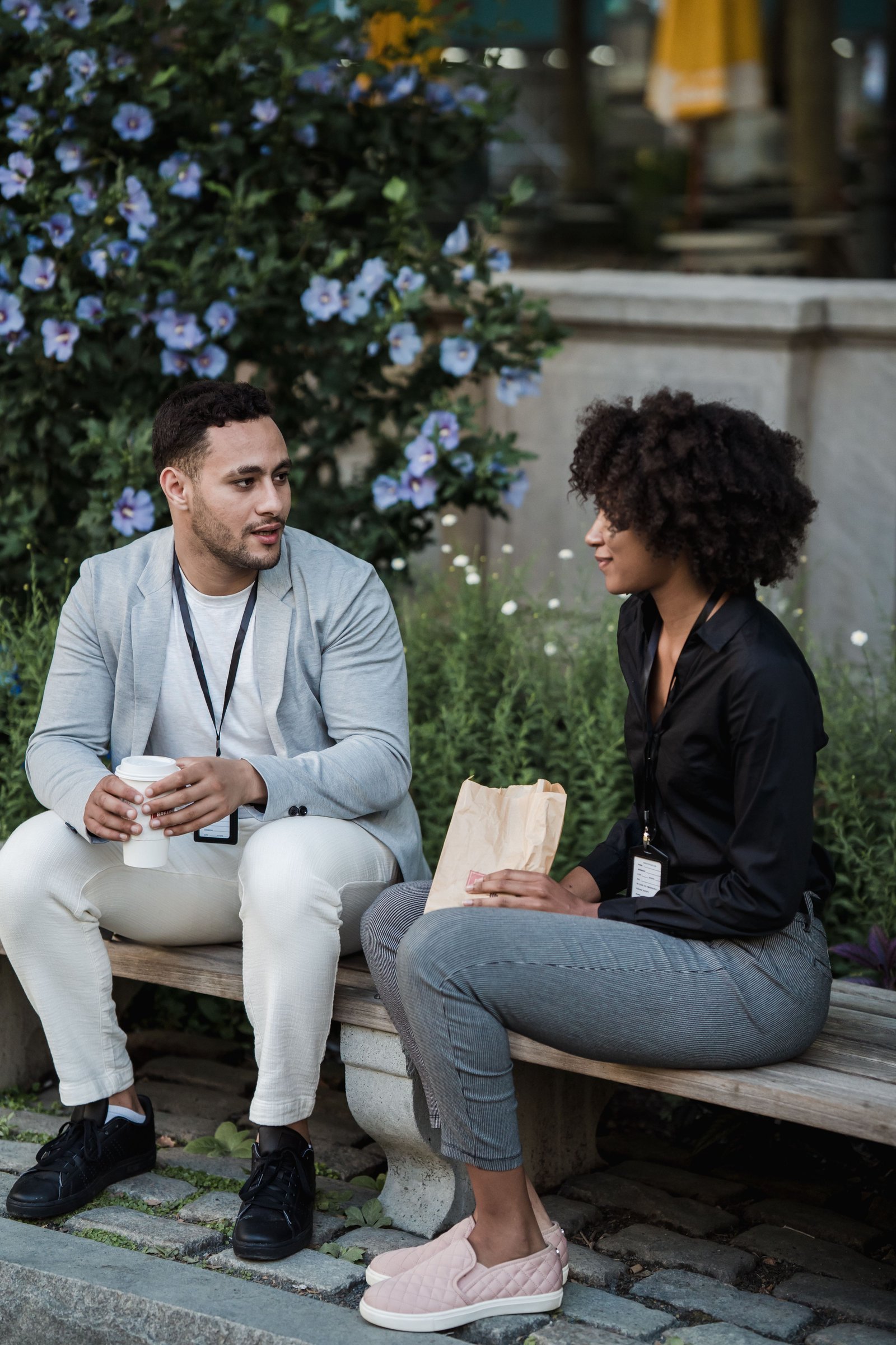 Confident person communicating